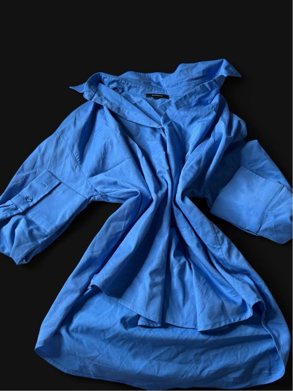 Ambiance Vibrant Royal Blue Button-Front Shirt